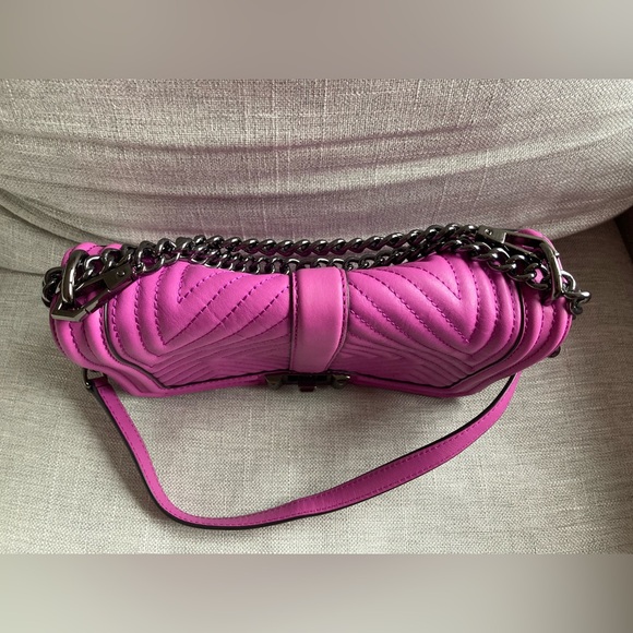 Rebecca Minkoff Orchid Pink Quilted Crossbody Bag / Purse - Picture 5 of 14